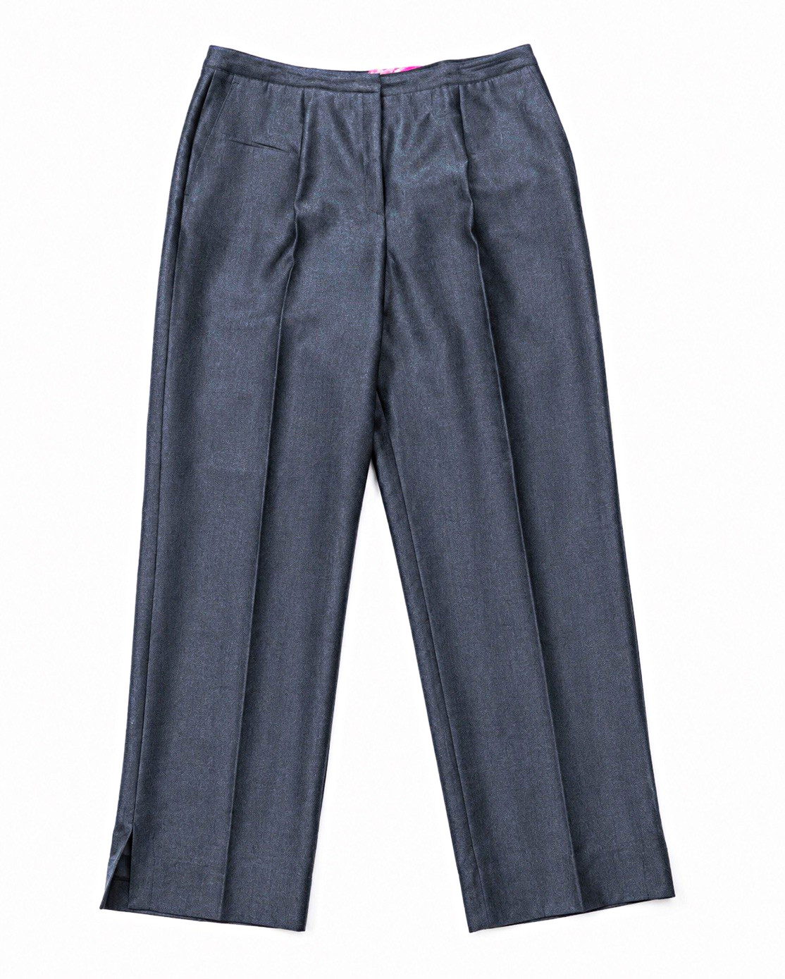 NWT Norton McNaughton Gray Dress Tailored Tall Trouser 14 Pink Plaid Waistband
