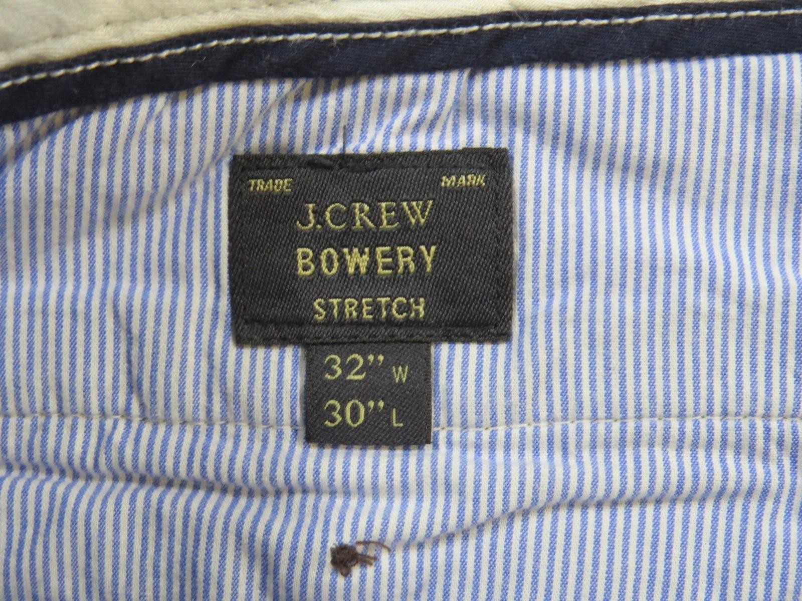J Crew Bowery Pants Mens 32×30 Green Stretch Chino Straight Leg Casual Office