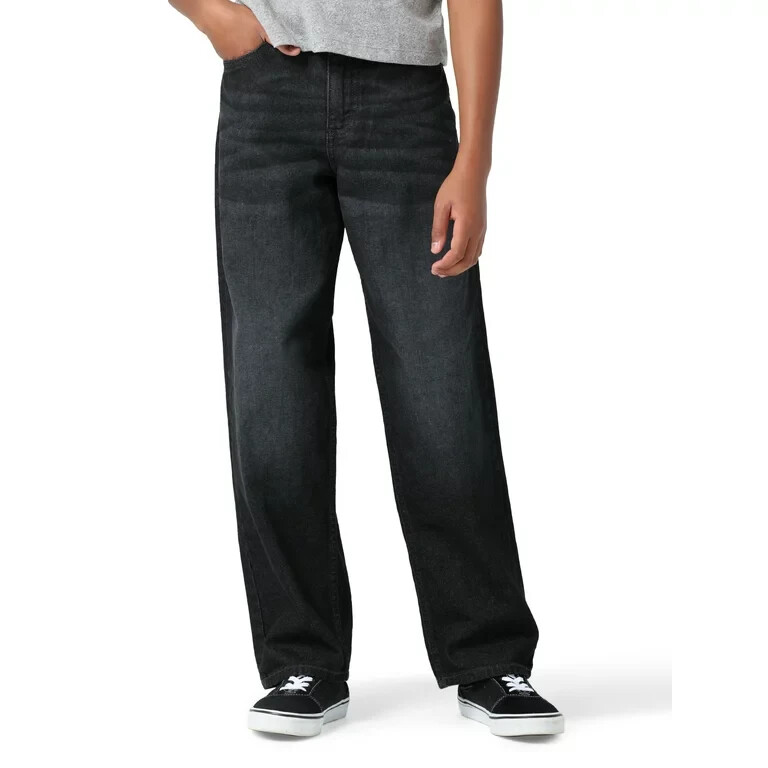 Wrangler Boy’s Black Loose Fit Denim Jeans SIZE REGULAR 4 5 6 7 8 10 12 14 16