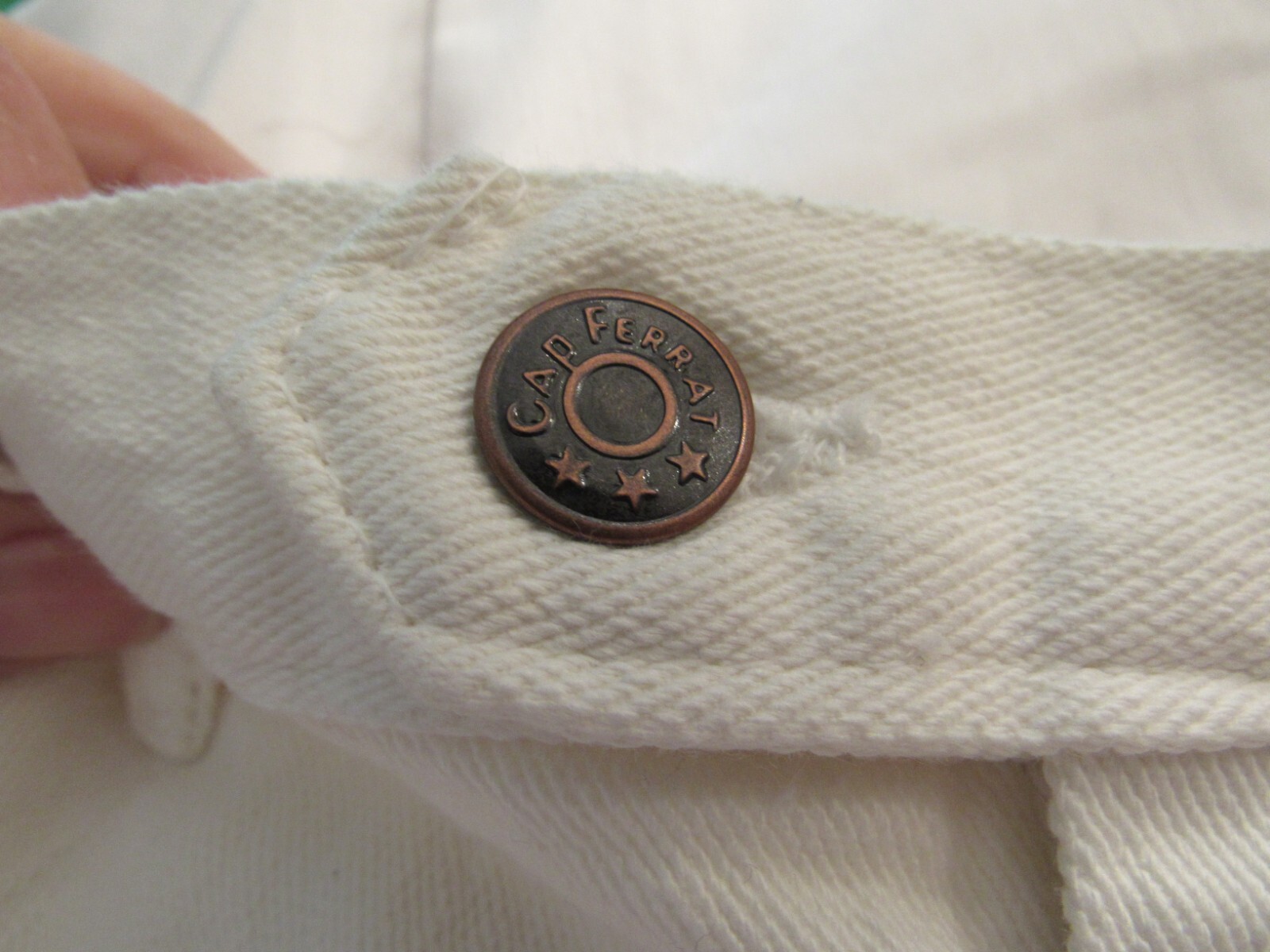 VTG 80s CAP FERRAT Jeans 20 High Waist Mom White USA Made Stretch Stirrup NWT