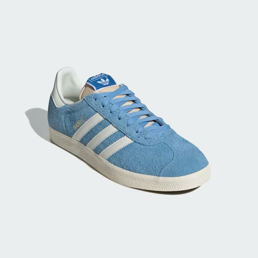 Adidas Gazelle Light Blue Off White Sneakers Shoes IF9653 45 1/3 46 2/3 US 11 12