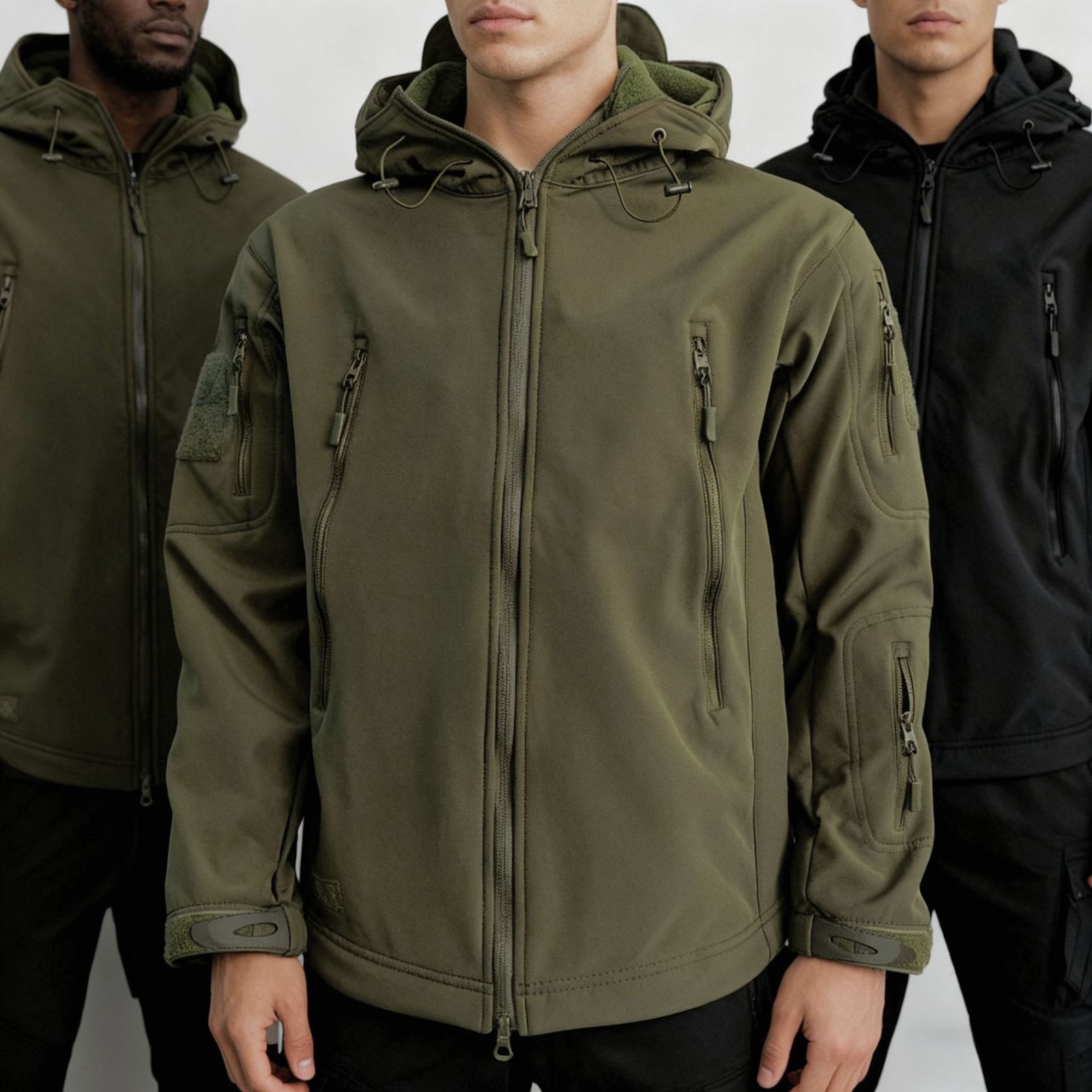 Tactical Jacket Mens Waterproof Military Coat Soft Shell Work Windbreaker Jacket