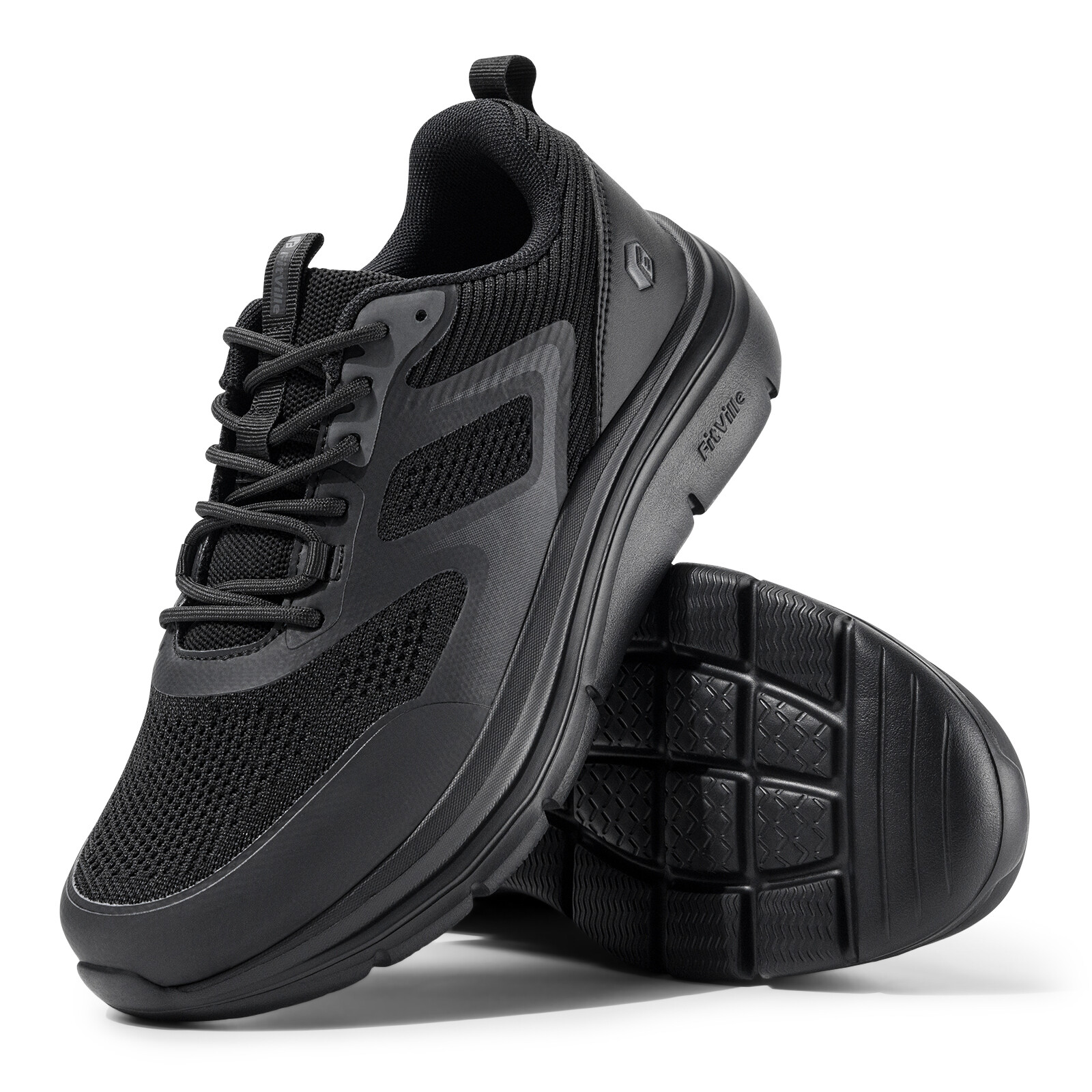 FitVille Mens Walking Shoes Lightweight Extra Wide Sneakers Cushioned Breathable