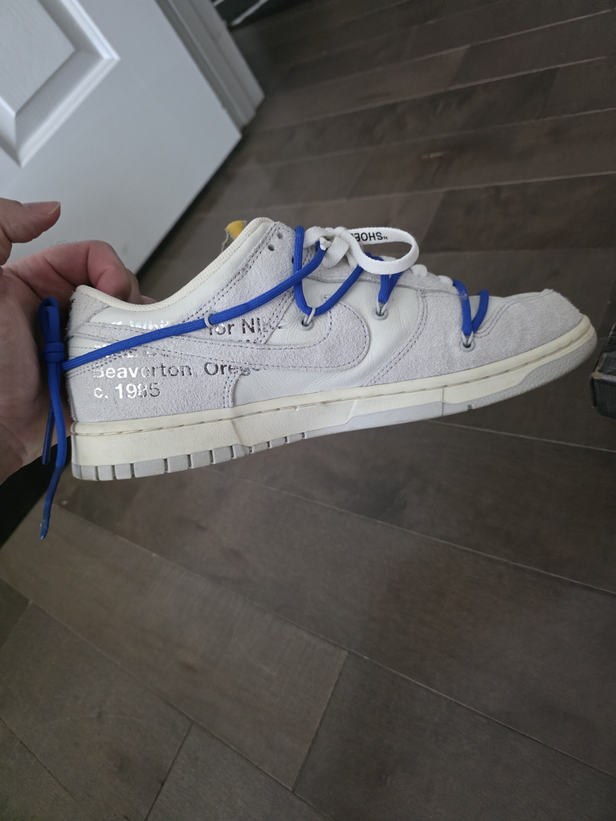 Nike x Off-White Dunk Lot 32 Size 11 Grey Blue White Virgil