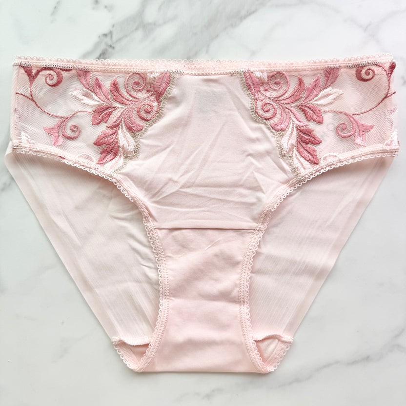 Soma Vanishing Edge Sensuous Lace Hipster Panty Pearl Blush Tonal W Lurex