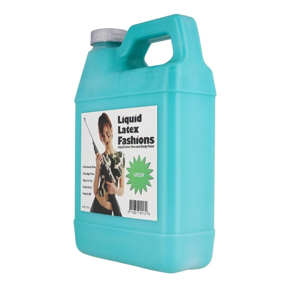 Green 32 Fl Oz – Liquid Latex Face and Body Paint for Cosplay, Halloween, Party