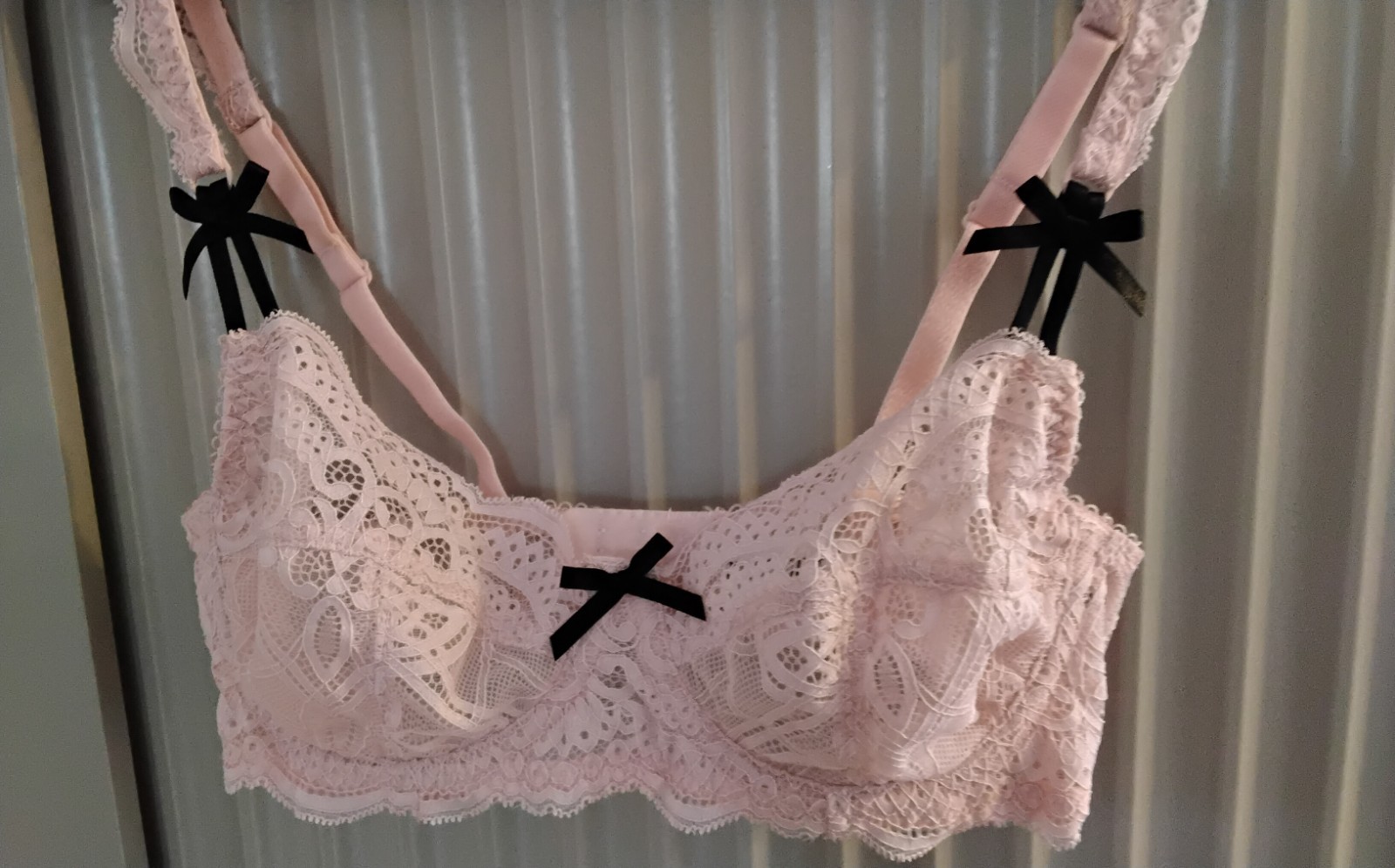 TDR BOUTIQUE None Padded Lace Balconette Bra & thong set Pink SZ EUR 70E UK32DD