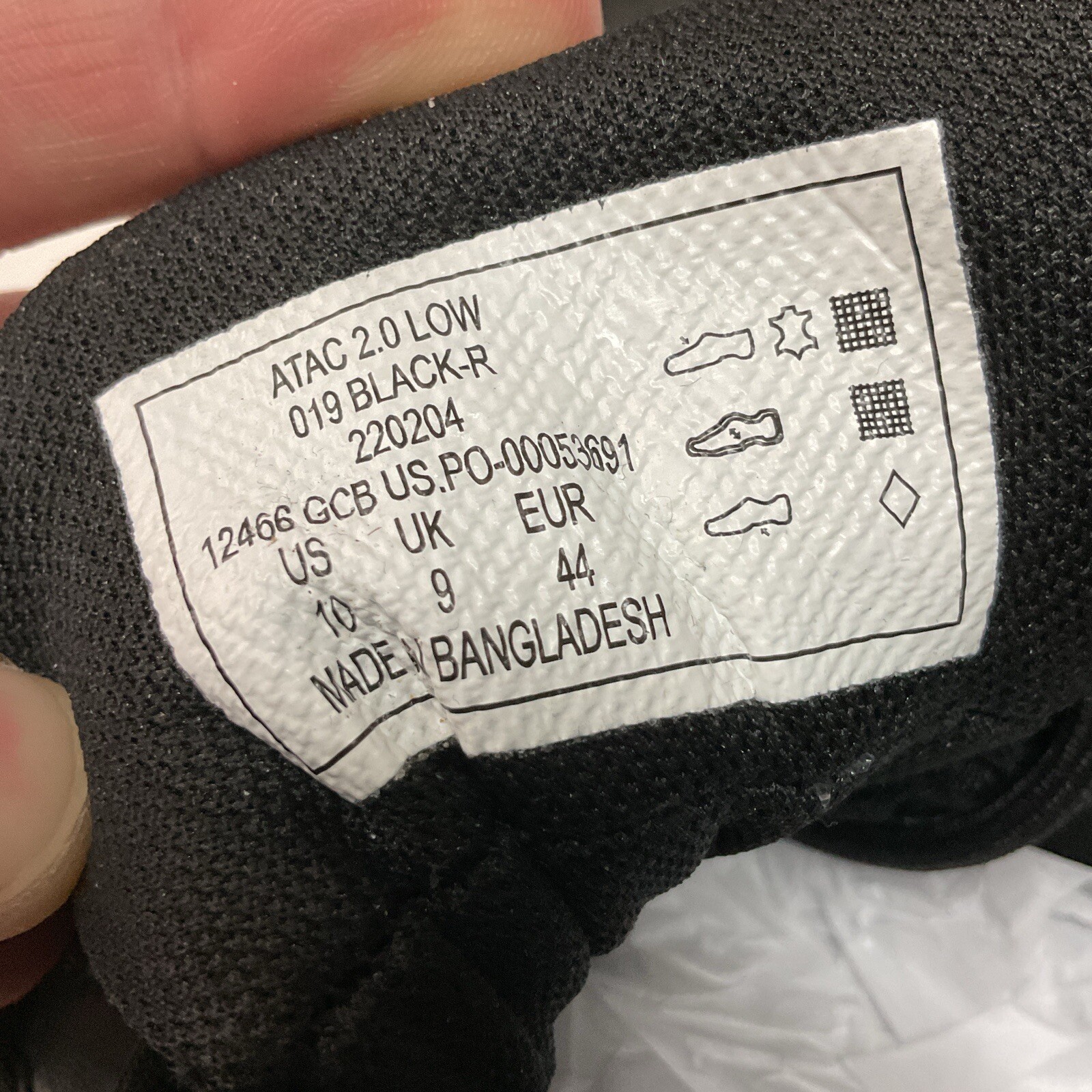 12466 5.11 Tactical A.T.A.C. 2.0 Low Shoes US 10 Black
