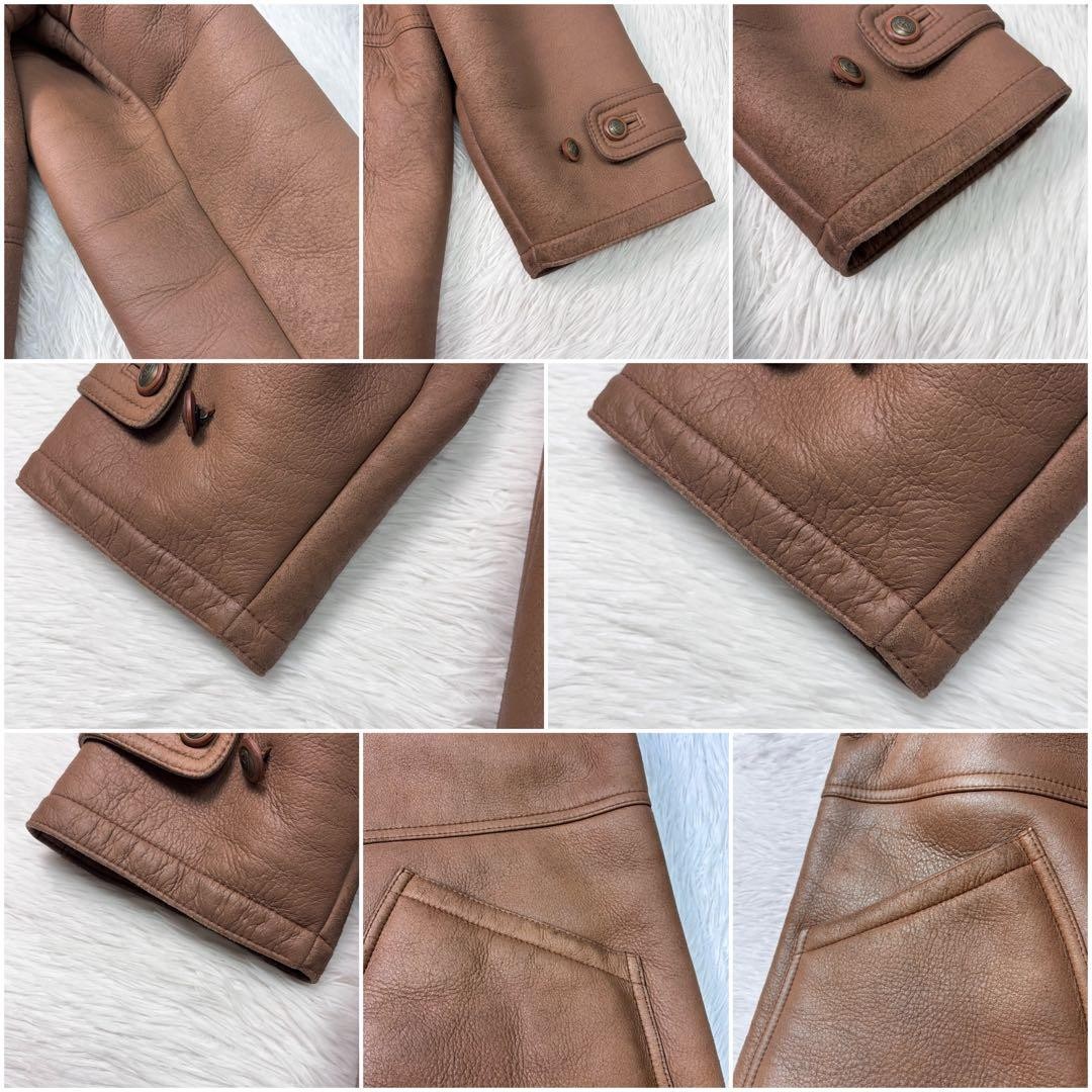 Authentic BERT PULITZER Leather Brown Coat Jacket Pre Owned Very Good Condition