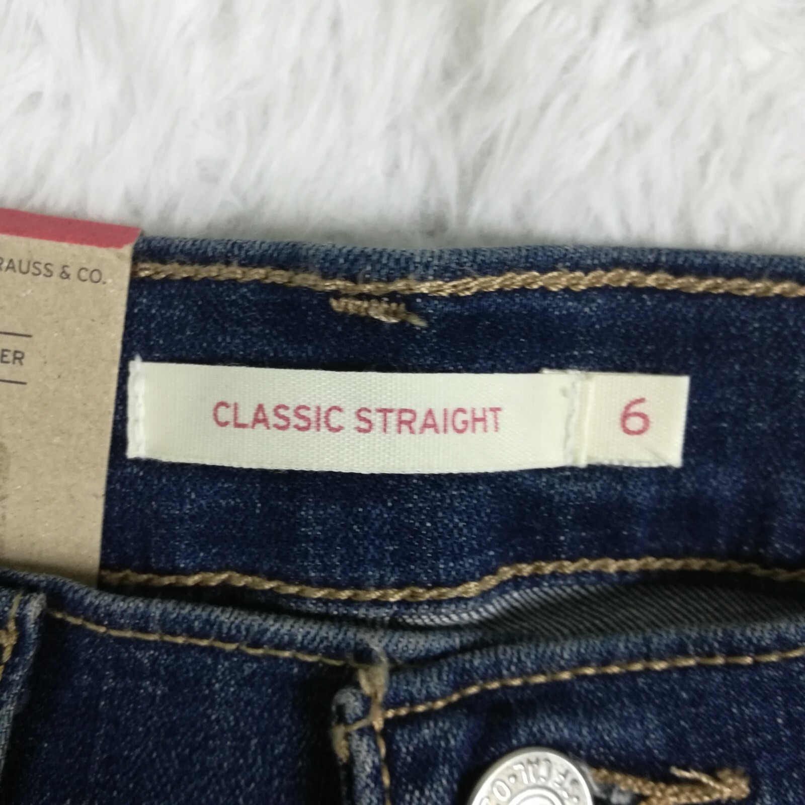 Levi’s Womens Jeans Classic Straight Leg Denim Blue Mid Rise Hypersoft 6
