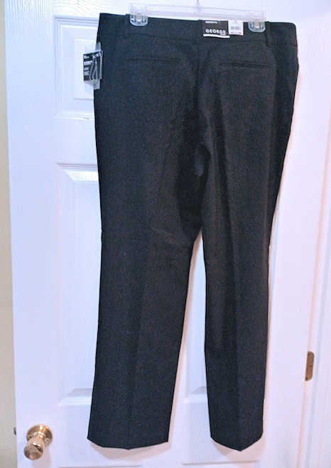 George Modern Fit Slacks Pants 14 Petite Below Waist Straight Fit Hip & Thigh