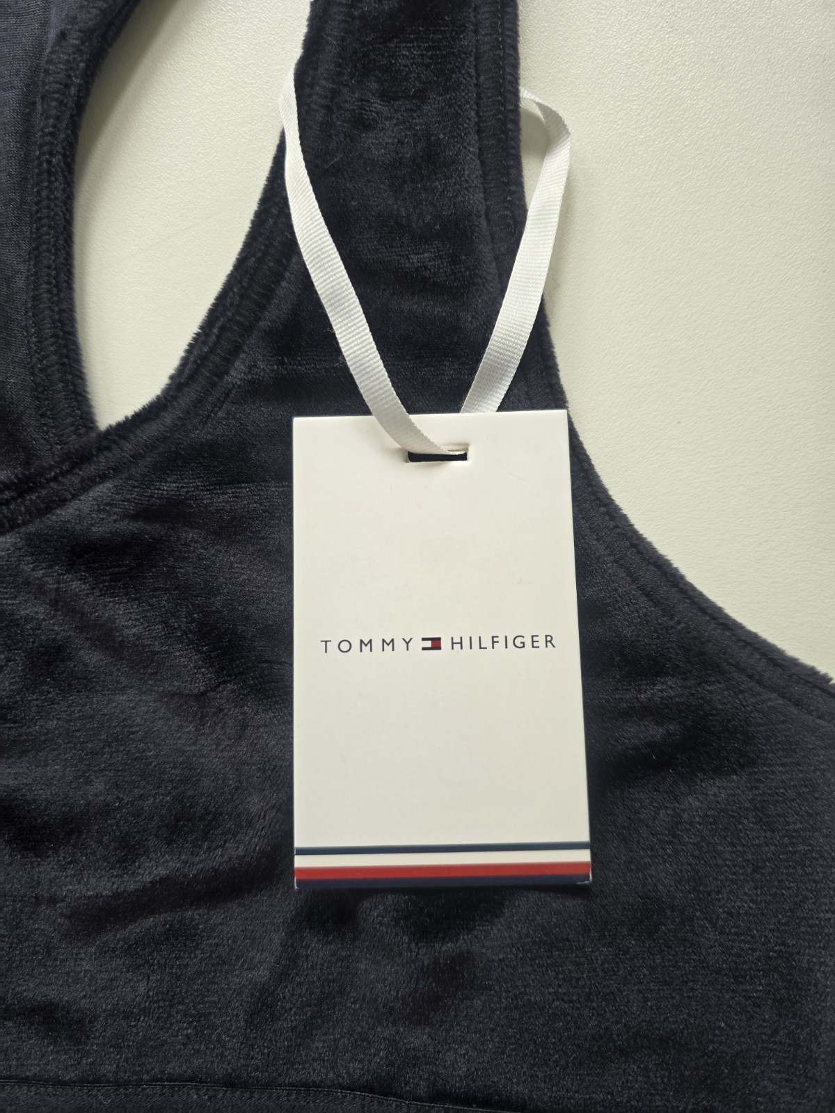 BNWT Tommy Hilfiger Black Velour Bralette – Size S