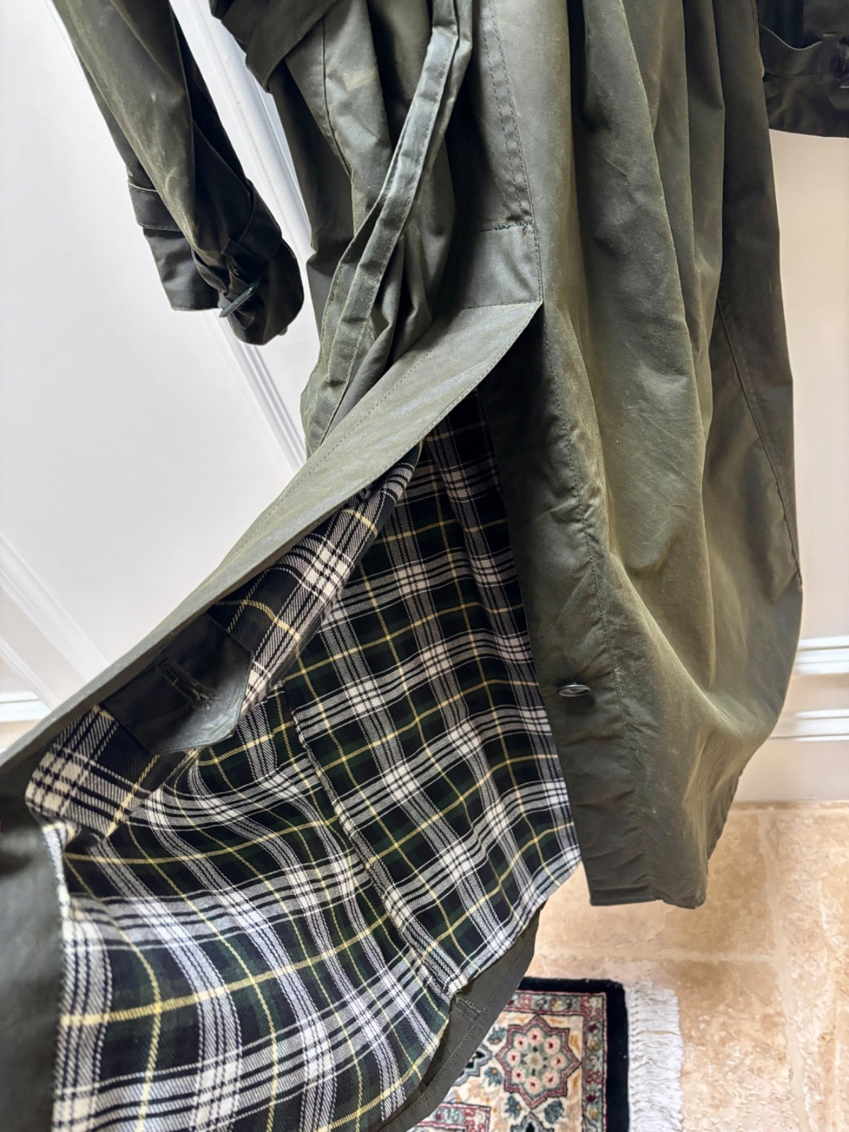 Limited Edition Vintage ’94 A600 Sage Barbour Trench Coat C42/107cm