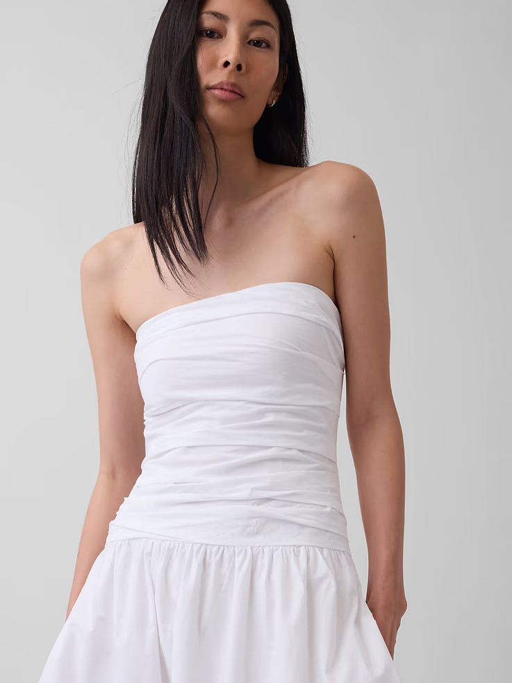 GAP – Sale – Poplin Drop-Waist Maxi Dress – NEW