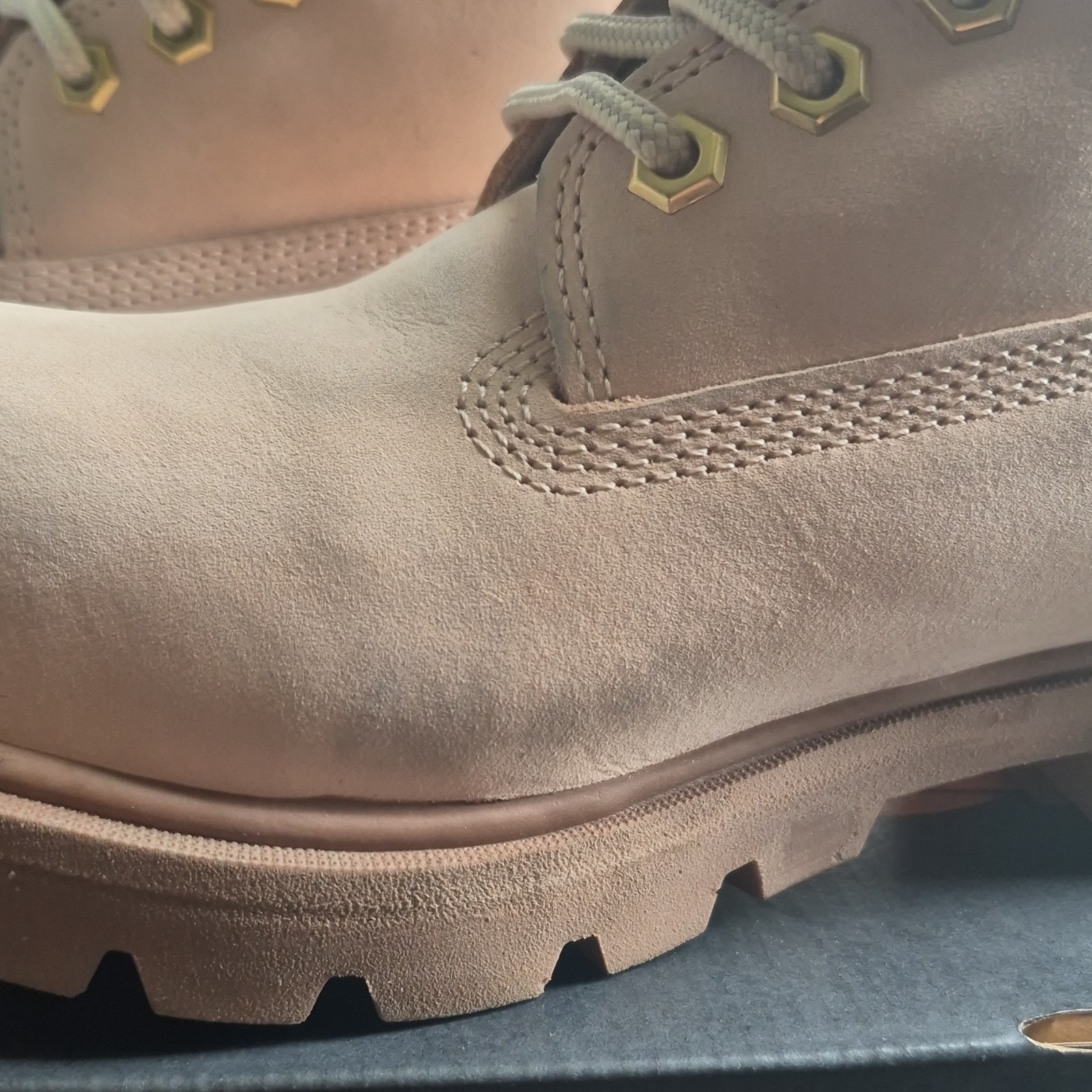 Timberland PRO Men’s Suede Composite Toe Lace-Up Ankle Work Boot Beige/pink 6W