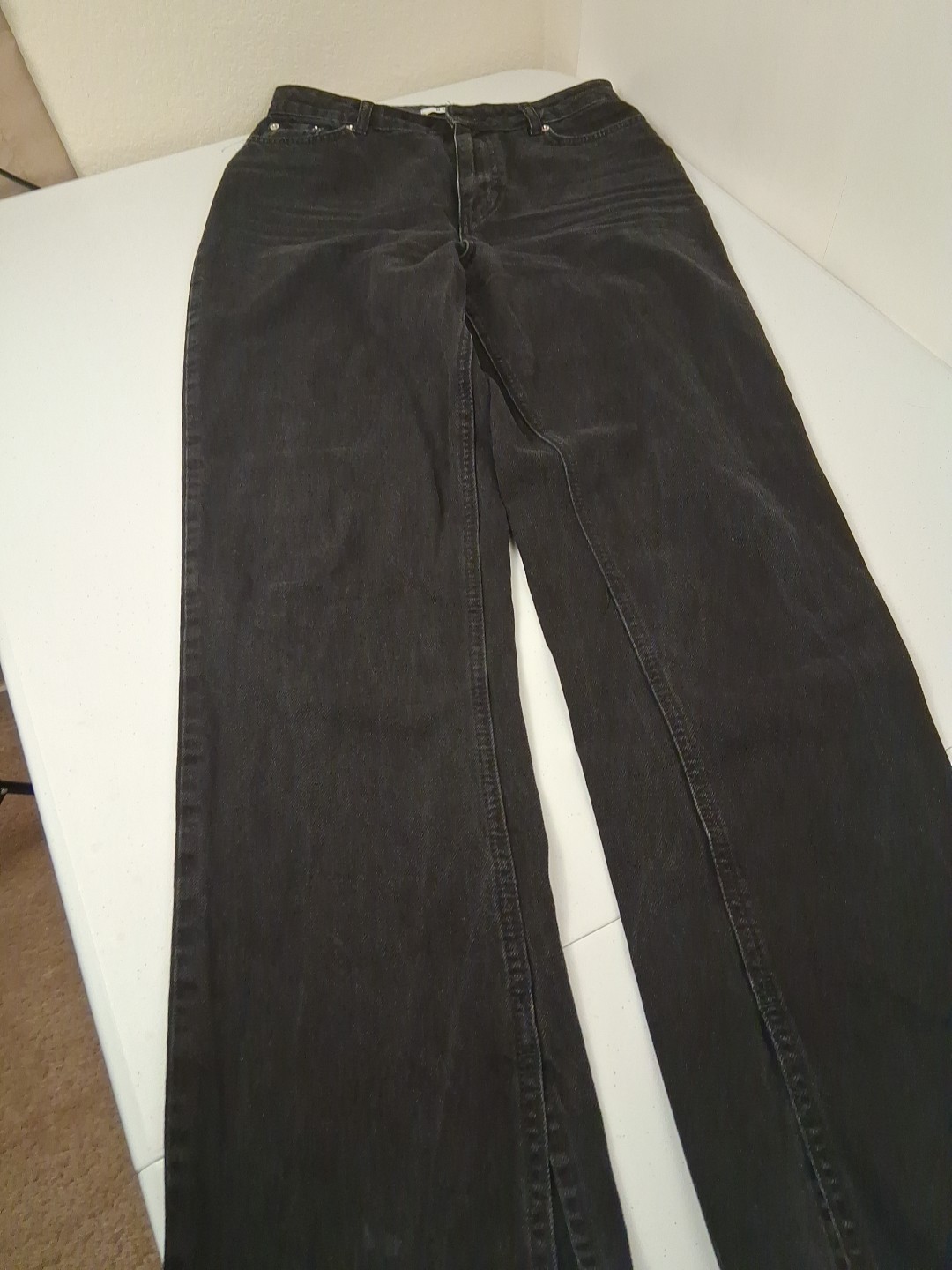 NA-KD High Rise Skinny Jean Front Slit Hem Size 40 Turkey Excellent Condition