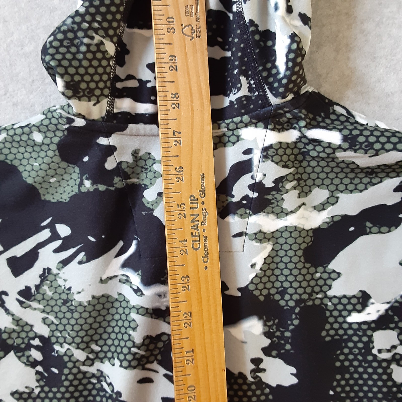 Huk Men’s Medium Leeward KC Printed Lightweight Fleece Pullover Camo Hoodie New