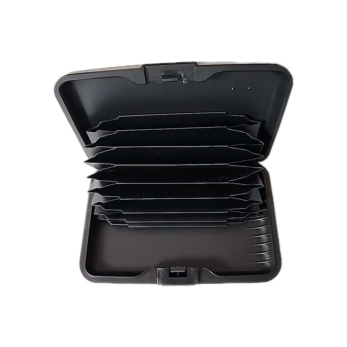 Men’s Hard-Case Card Holder/Wallet 8-Slot Silver Credit & Business Cards Safe