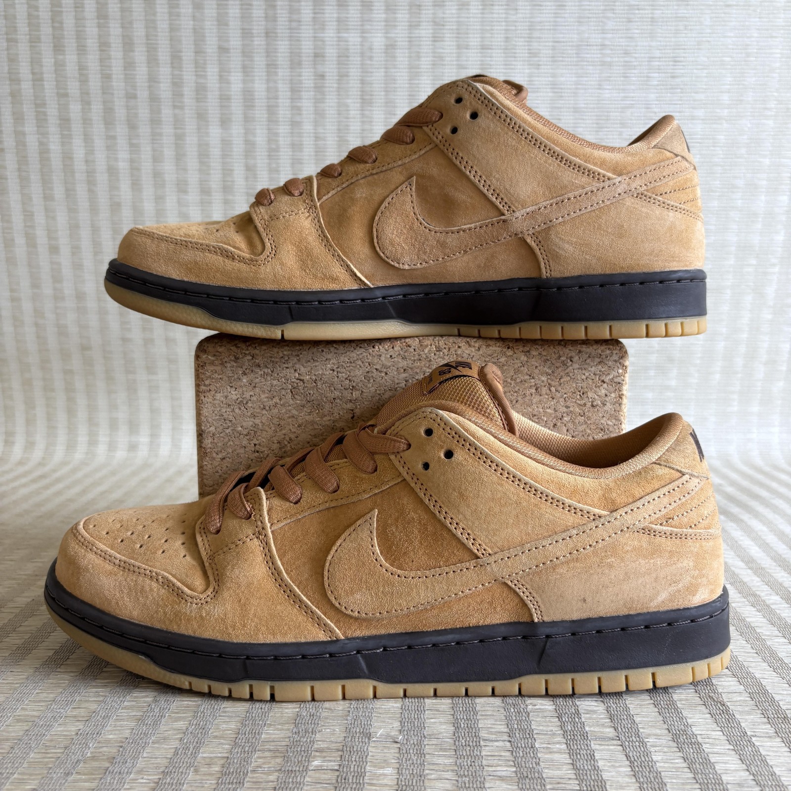 Nike SB Dunk Low Pro Wheat Mocha Shoes Mens 12 Brown Suede Sneakers BQ6817-204