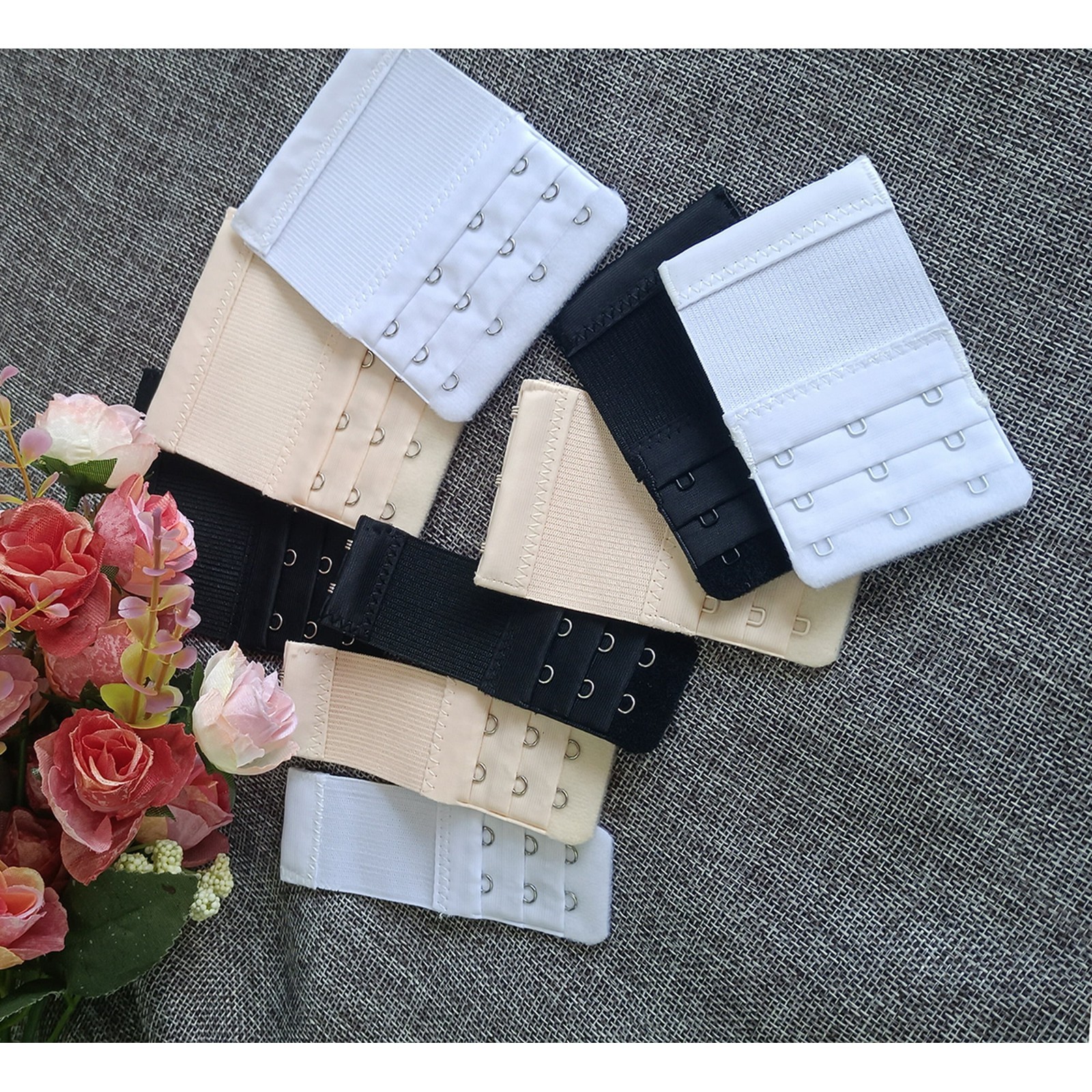 3ROW 2,3,4 Hook Bra Extender Extension Bra Strap Strapless Underwear Maternity
