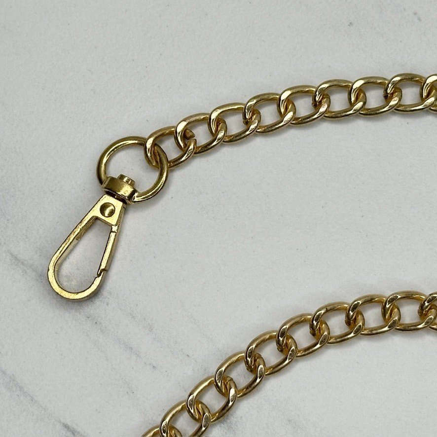 Gold Tone Chain Link Crossbody Purse Handbag Replacement Strap – 50″