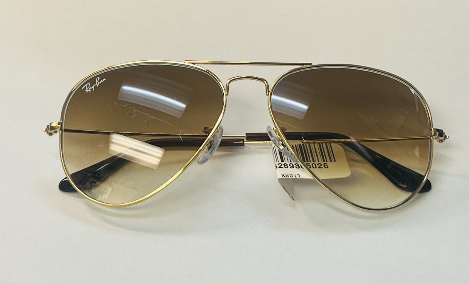 Ray Ban Cockpit Light Brown Gradient Aviator Unisex Sunglasses RB3025 001/51 55
