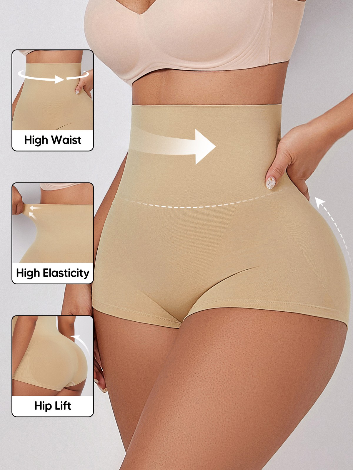 Women Tummy Control Shapewear High Waisted Body Shaper Shorts Slimming Panties