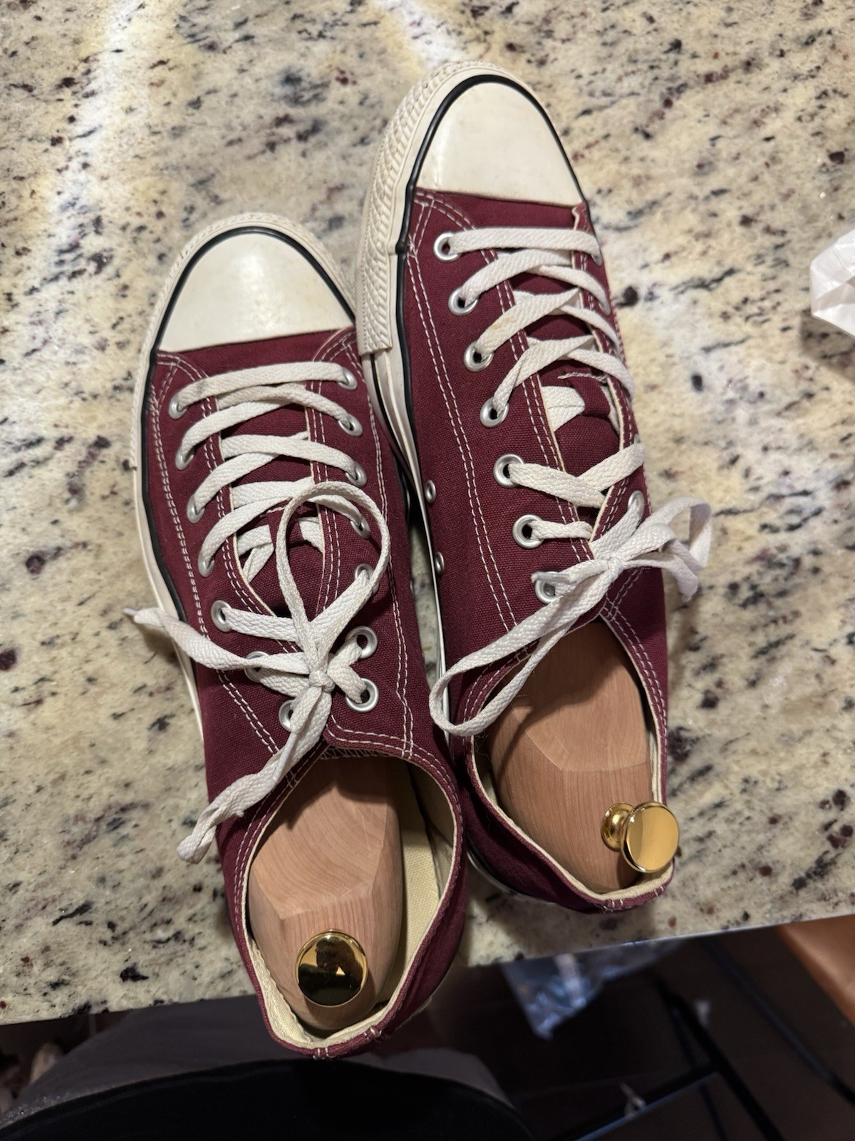 Vintage Converse All Star Chuck Taylor Maroon Low Top Made in USA M 13 W 15