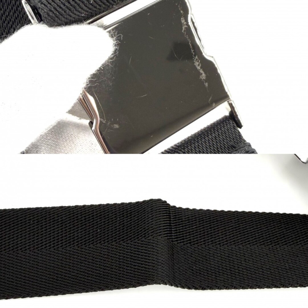 GUCCI men’s Waist Body Bag GGCanvas Black w/dustbag Luxury Designer 17×13×6cm