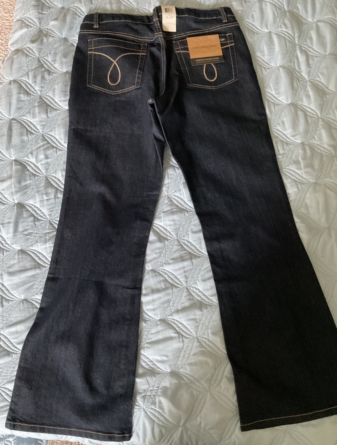 NWT Calvin Klein Jeans Size 14 x 32 Stretch Calvin Flare