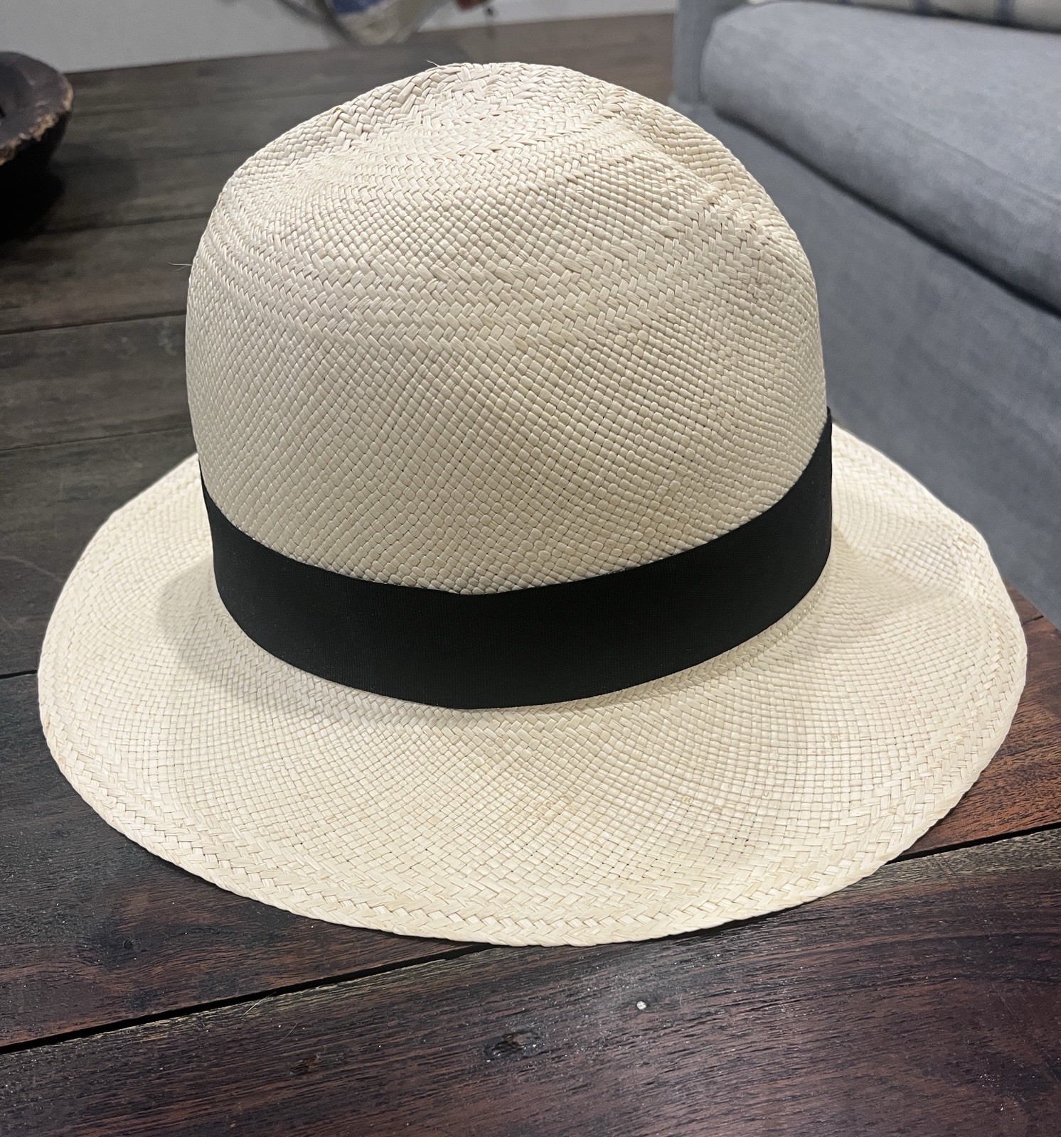 Genuine Panama Hat Montecristi Handmade Ecuador Toquilla Straw Rollable Hat 59