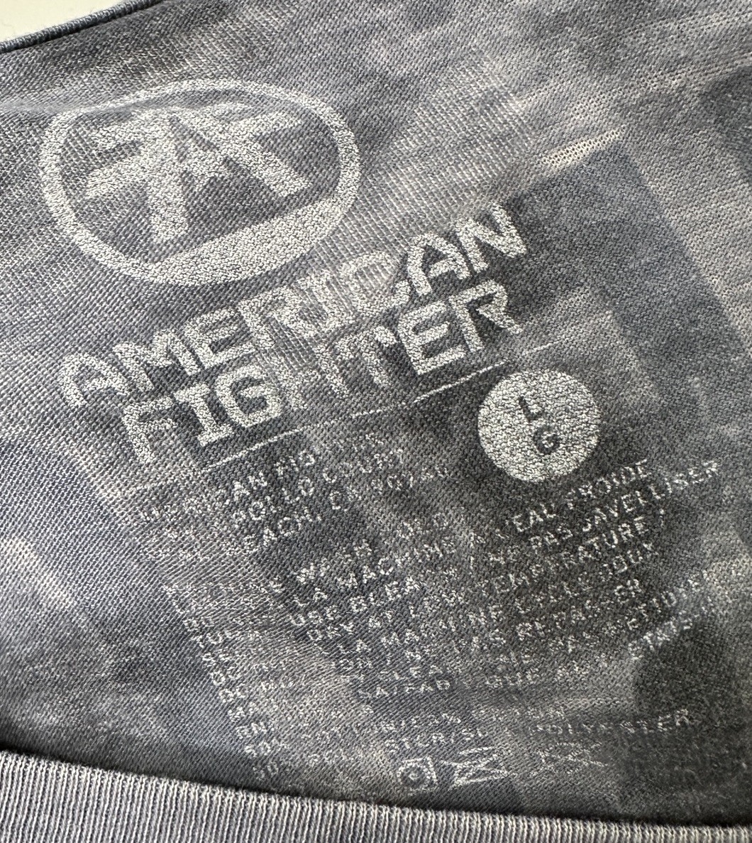 American Fighter Y2K MMA Tie Dye AOP T-Shirt Black Gray | L
