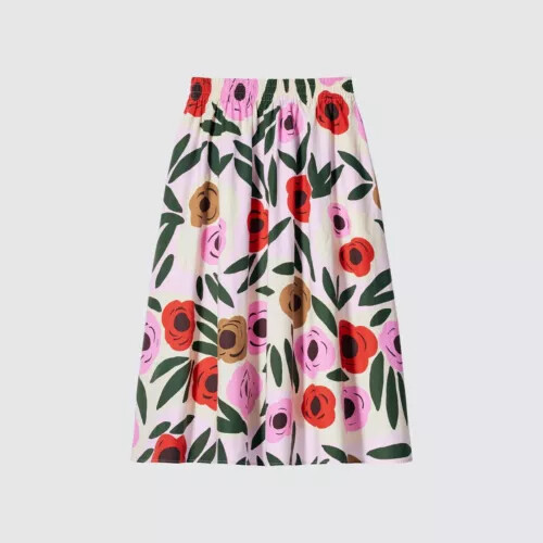 [XS-XXL] UNIQLO x Marimekko Linen-blend Skirt 4Color WOMEN Japan New