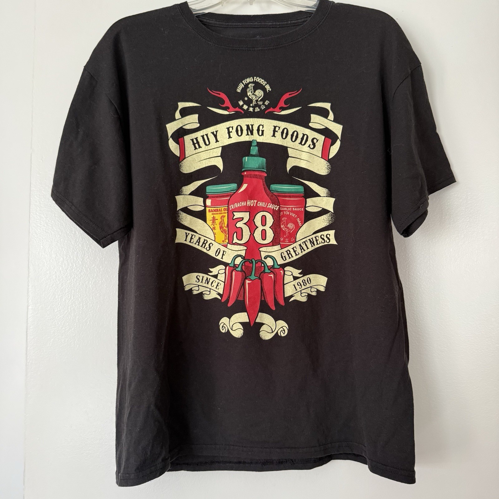 Huy Fong Foods 2018 Promo Shirt “38 Years Of Greatness” Sriracha Shirt Medium