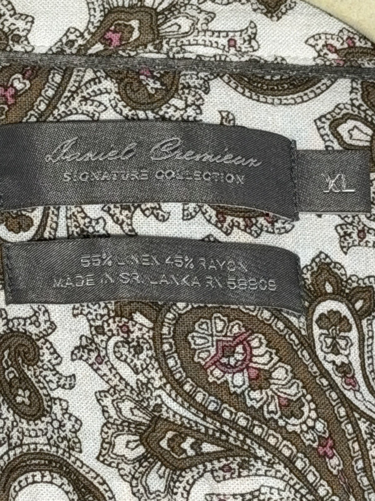 Daniel Cremieux Mens Short Sleeve Button Front Shirt size XL