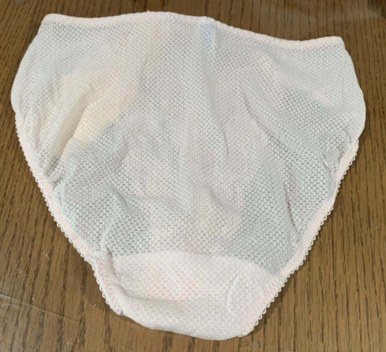 Vintage Maidenform Chantilly Panties Sz 6 Sheer Pink Lace High Leg ILGWU New