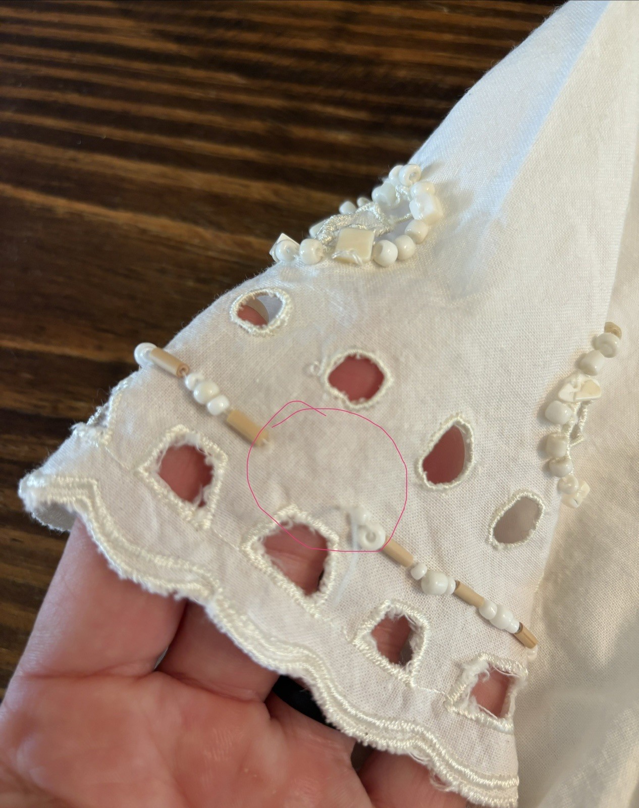 Vintage Basil & Maude White Eyelet Embroidered Button Front Shirt, M, Y2K Boho