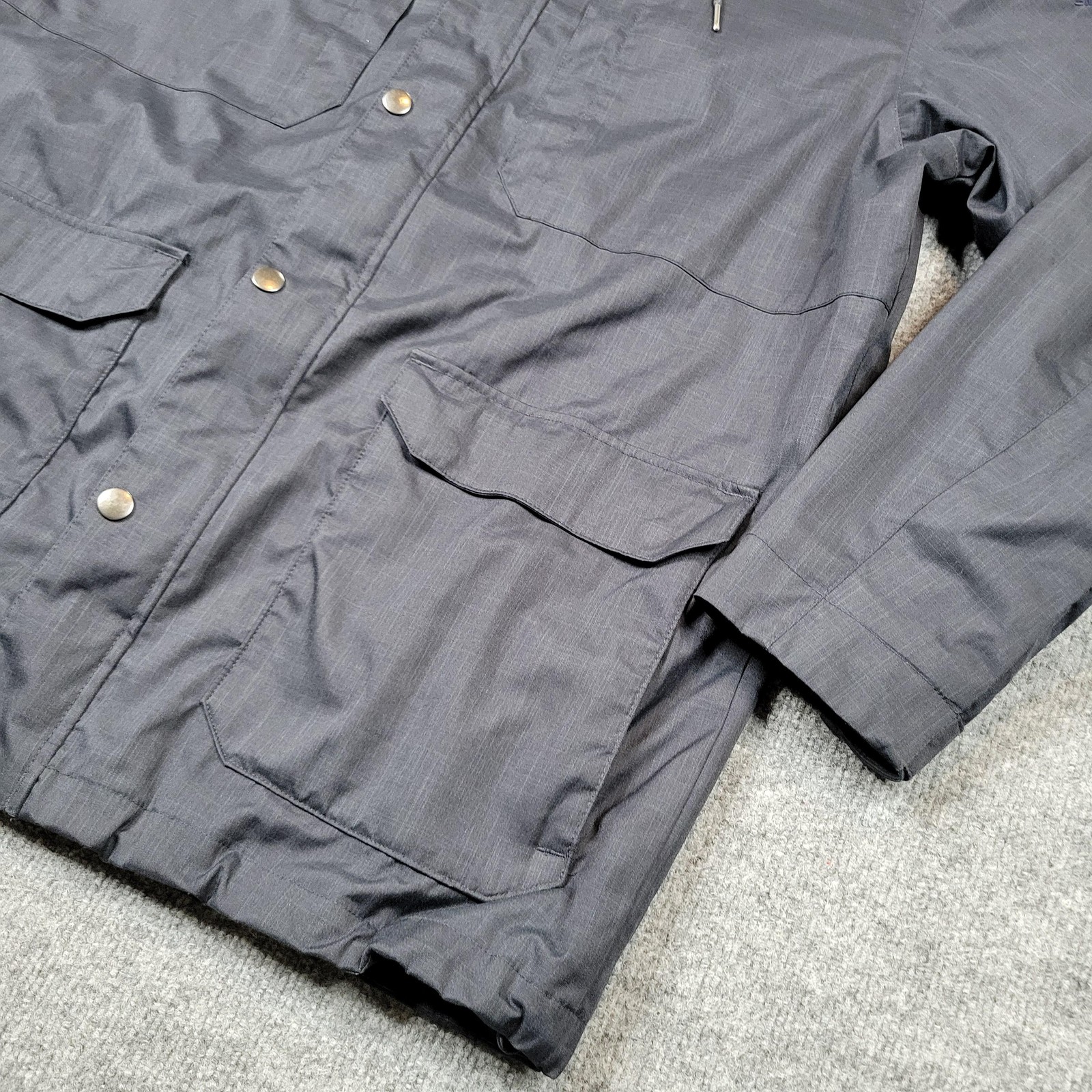 Columbia Jacket Mens Large Blue OmniTech Waterproof Hooded Coat Parka Shell Top