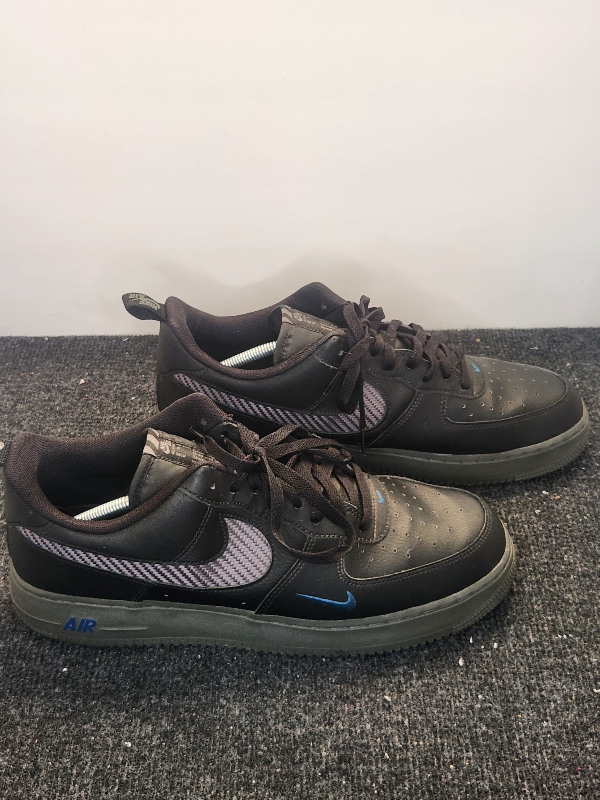 Nike Air Force 1 Black Royal Carbon Fiber Men’s Size 12.5 DR0155-002