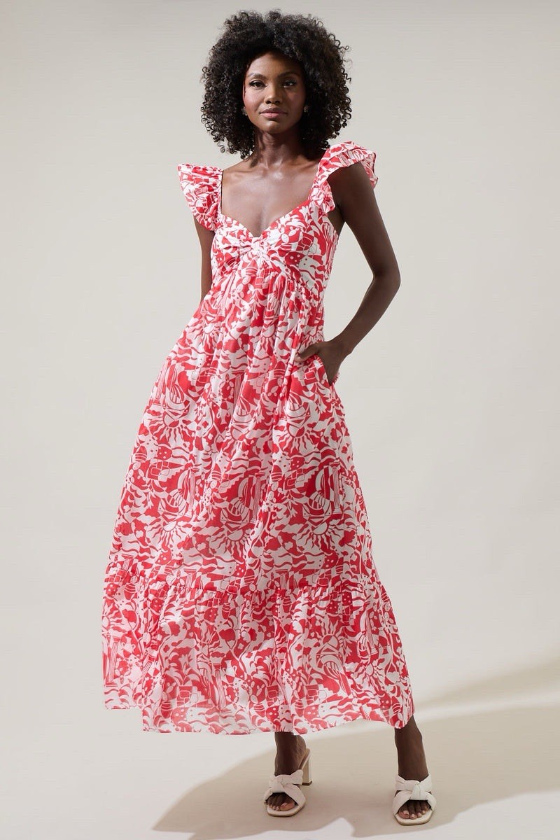 Sugar lips Baltic Born Maxi Dress Sz Med Tropical