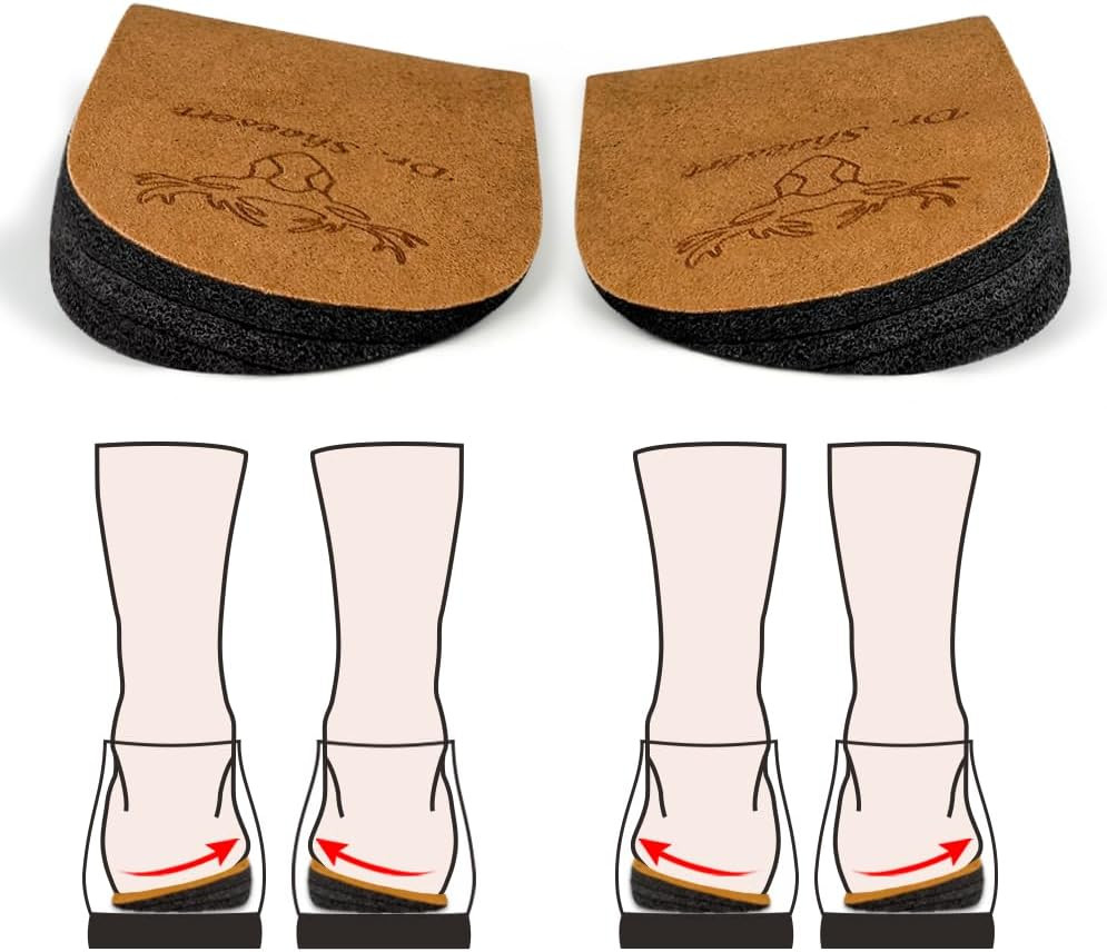 3 Layers Adjustable Orthopedic Heel Wedge Inserts, Supination & Pronation Correc
