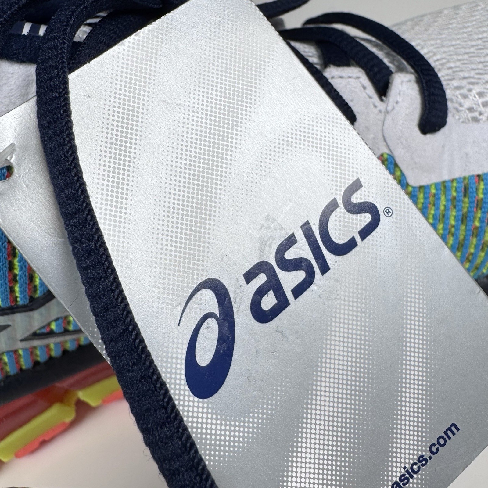 NEW Asics Gel-Quantum 360 White Navy Blue Yellow – T6G1N – Men’s 11 – Read