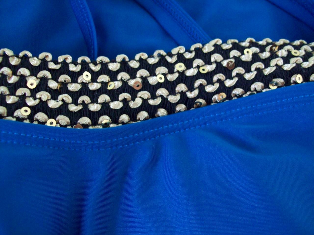 Shein Blue Swimsuit Plus Size 2XL UK 20 Tummy Control Multiway Straps