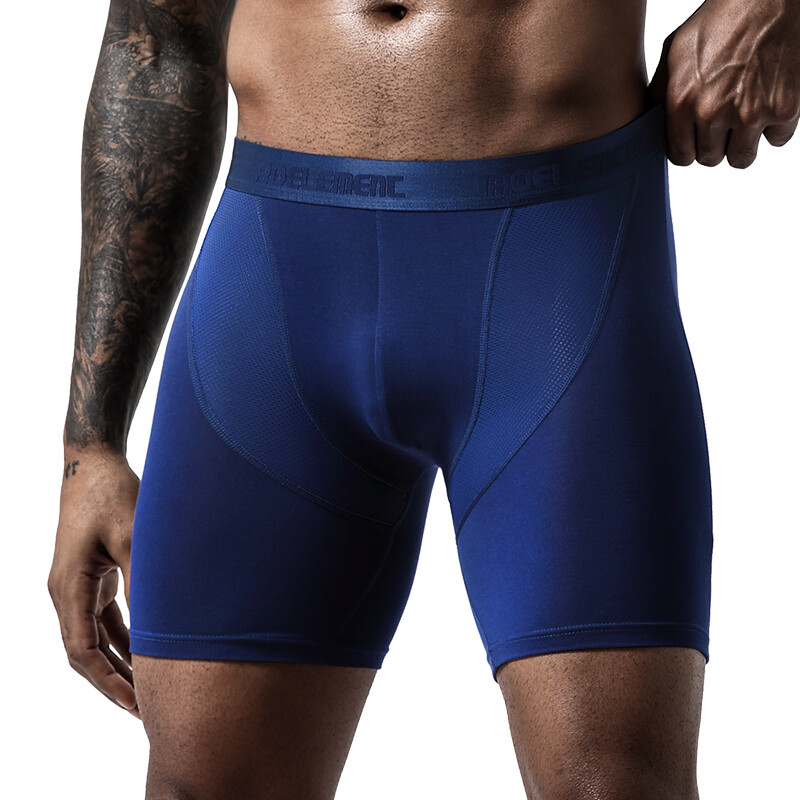 3 Pack Men Boxer Underwear Tagless Breathable Shorts Compression Soft Trunks US
