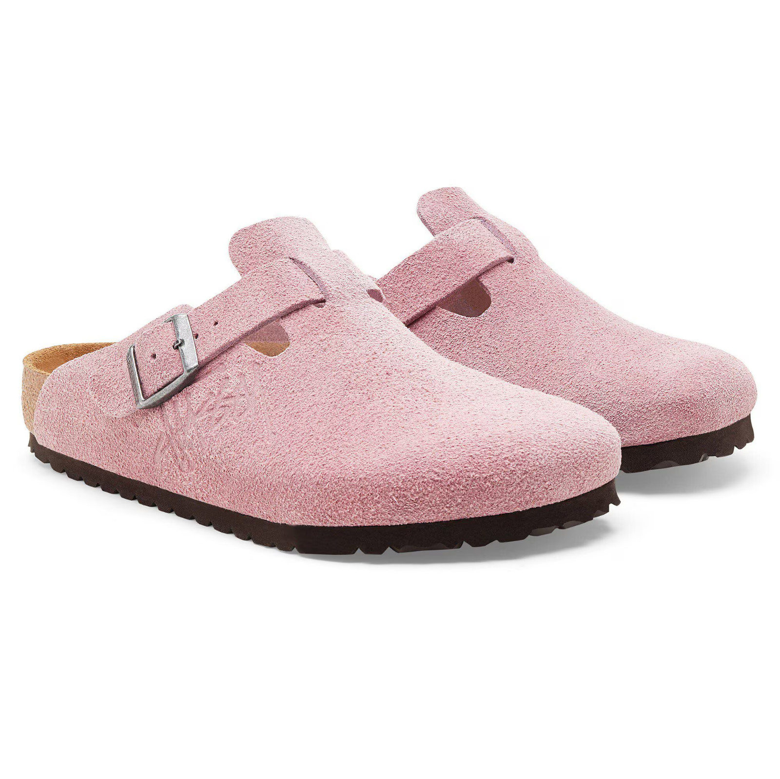Birkenstock Boston Stüssy x Dusty Pin Suede Footbed Slip-Ons Clog Unisex EU37-45