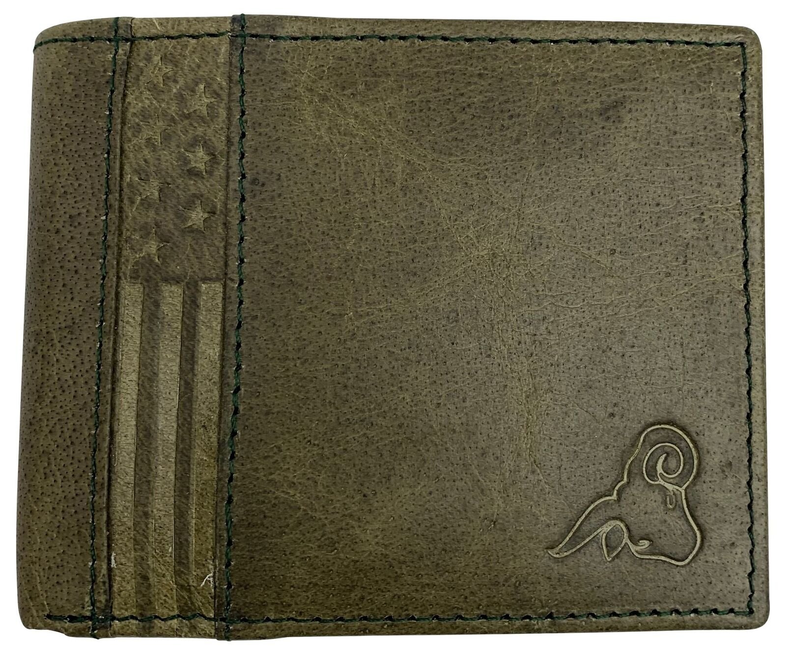 USA RFID Men’s Bifold Wallets for Men Genuine Leather 2 ID Windows Billfold Wall