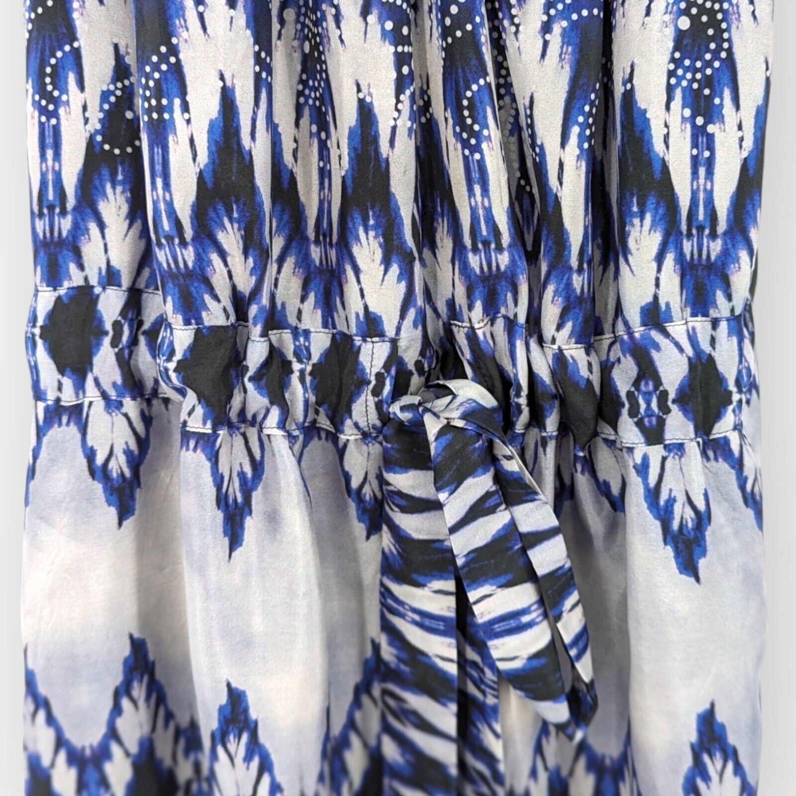 Decode 1.8 Silk Halter Sun Dress Women’s 0 Boho Batik Ikat Anthropologie Aztec