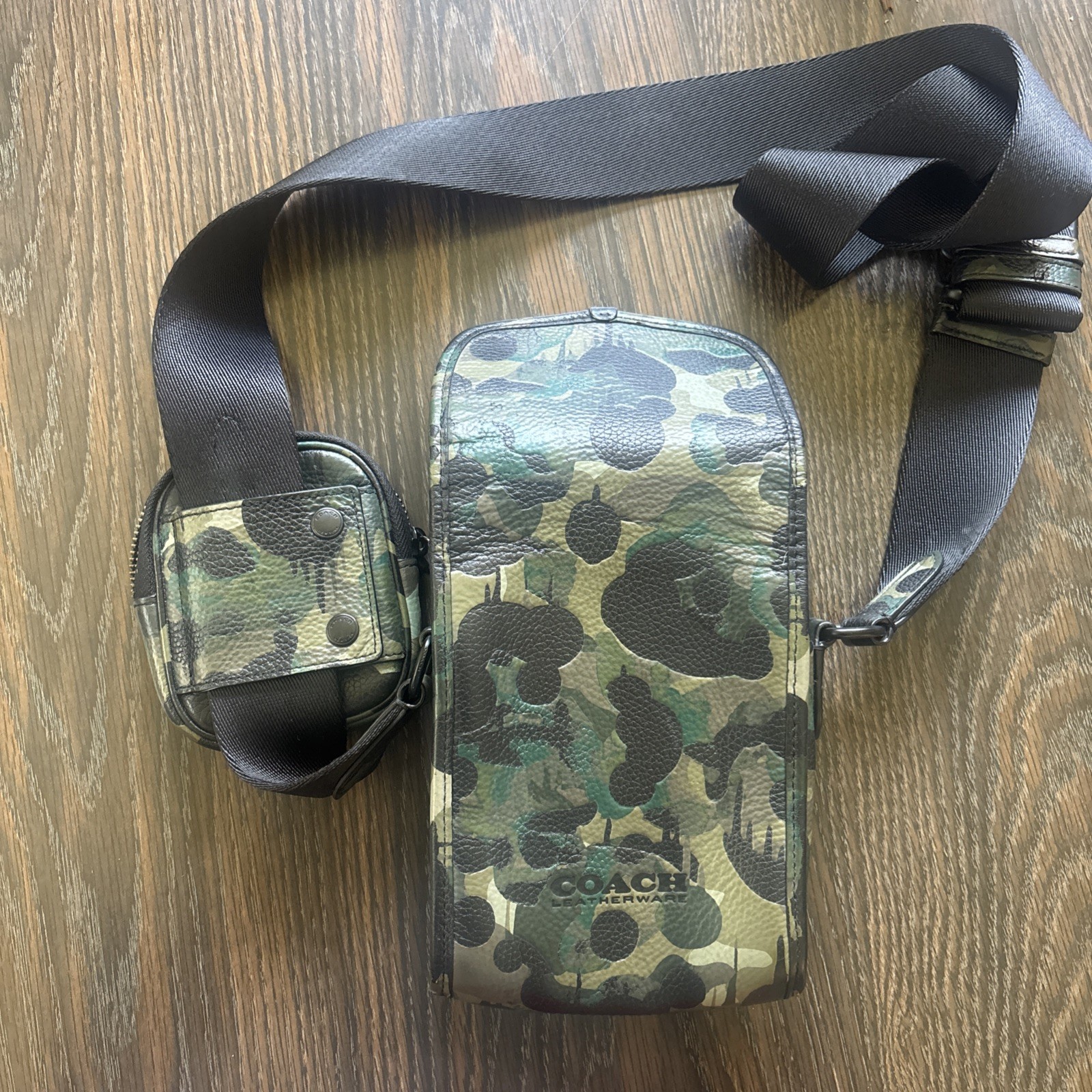 COACH Charter North/South Crossbody With Hybrid Pouch Camo Print Leather
