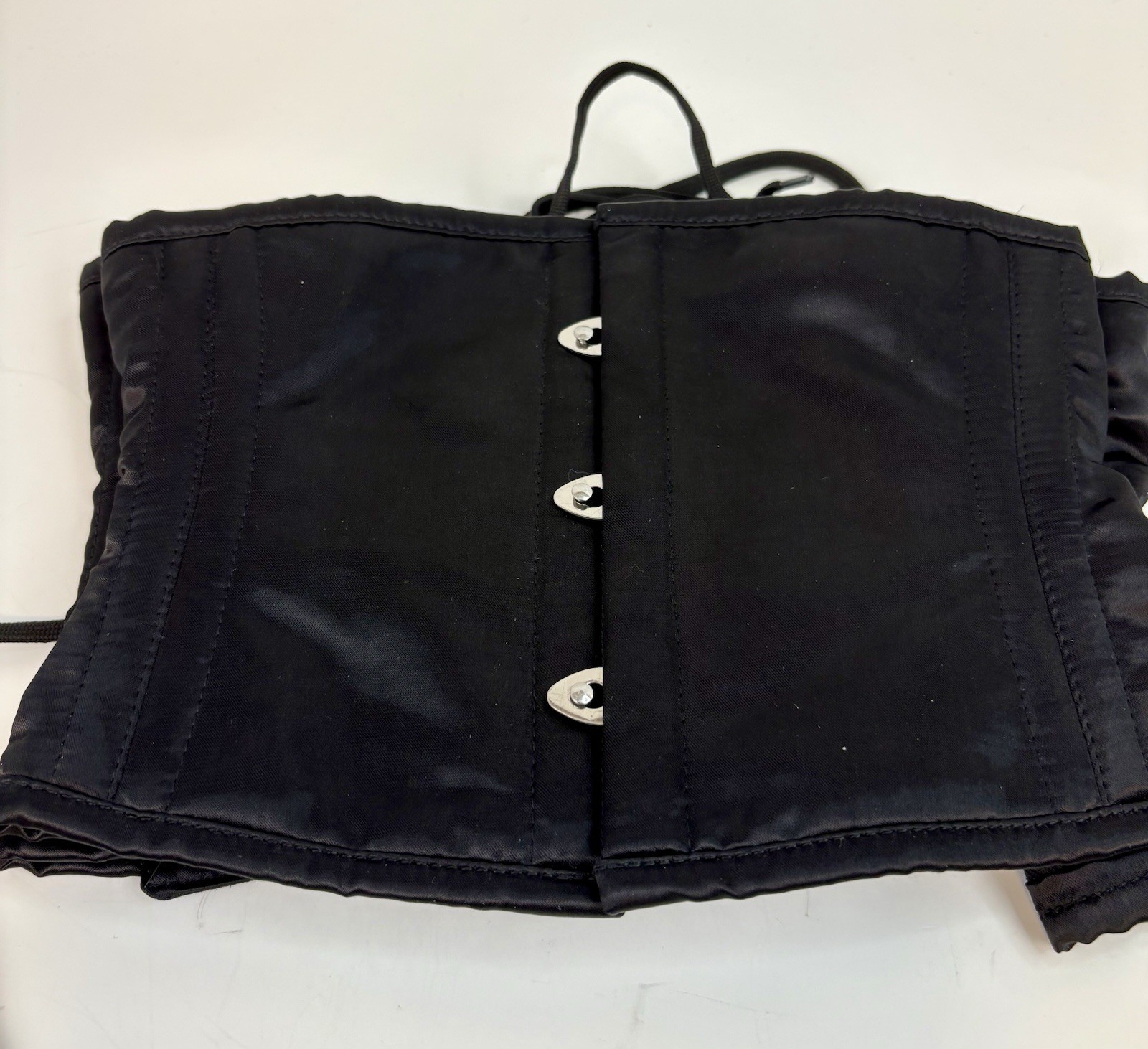 Orchard Corset Black Underbust Lace Up Steel Boned Corset Size 32 NWOT RN115734