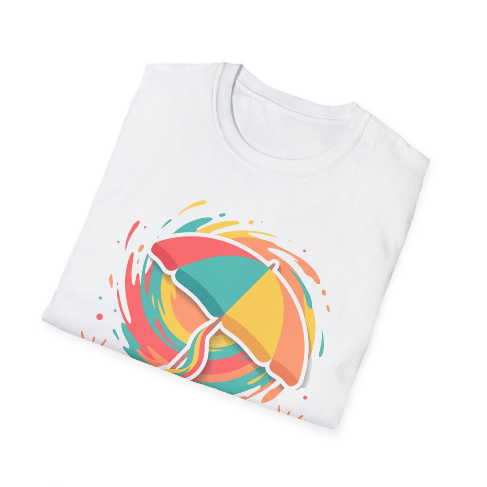Hello Sunshine beach umbrella T-Shirt | Summer vibes, colorful umbrella design